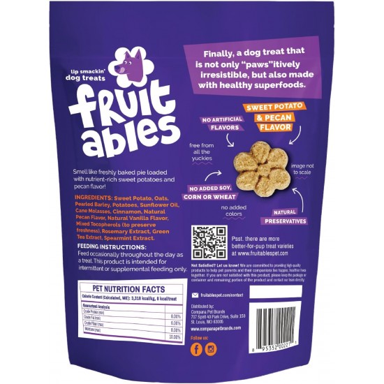 Fruitables Pumpkin & Apple Crunchy Dog Treats 1-7 oz Pouch Fruitables Pumpkin & Apple Crunchy Dog Treats 1-7 oz Pouch
