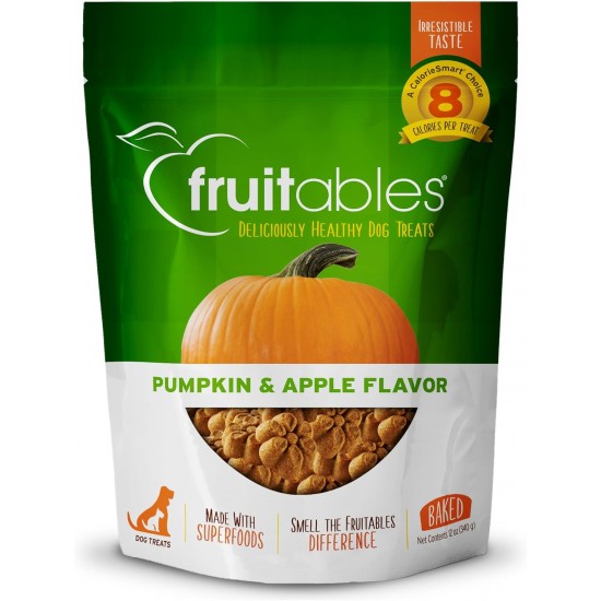 Fruitables Pumpkin & Apple Crunchy Dog Treats 1-7 oz Pouch Fruitables Pumpkin & Apple Crunchy Dog Treats 1-7 oz Pouch
