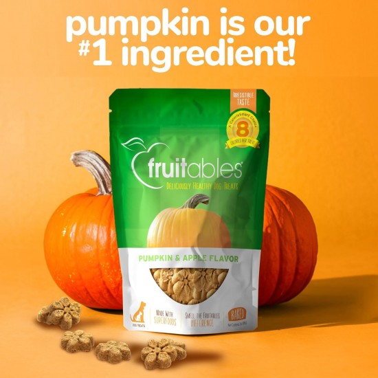 Fruitables Pumpkin & Apple Crunchy Dog Treats 1-7 oz Pouch Fruitables Pumpkin & Apple Crunchy Dog Treats 1-7 oz Pouch