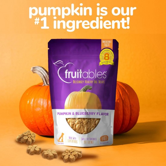 Fruitables Pumpkin & Apple Crunchy Dog Treats 1-7 oz Pouch Fruitables Pumpkin & Apple Crunchy Dog Treats 1-7 oz Pouch