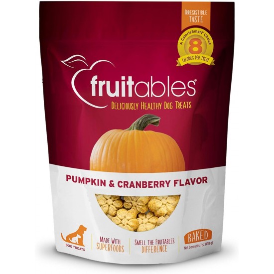 Fruitables Pumpkin & Apple Crunchy Dog Treats 1-7 oz Pouch Fruitables Pumpkin & Apple Crunchy Dog Treats 1-7 oz Pouch