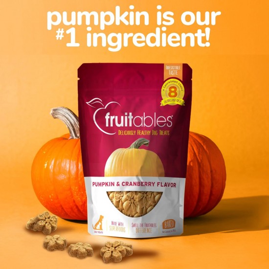 Fruitables Pumpkin & Apple Crunchy Dog Treats 1-7 oz Pouch Fruitables Pumpkin & Apple Crunchy Dog Treats 1-7 oz Pouch