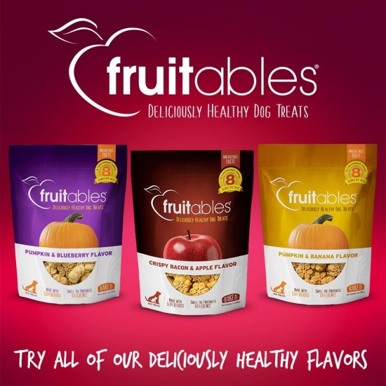 Fruitables Pumpkin & Apple Crunchy Dog Treats 1-7 oz Pouch Fruitables Pumpkin & Apple Crunchy Dog Treats 1-7 oz Pouch