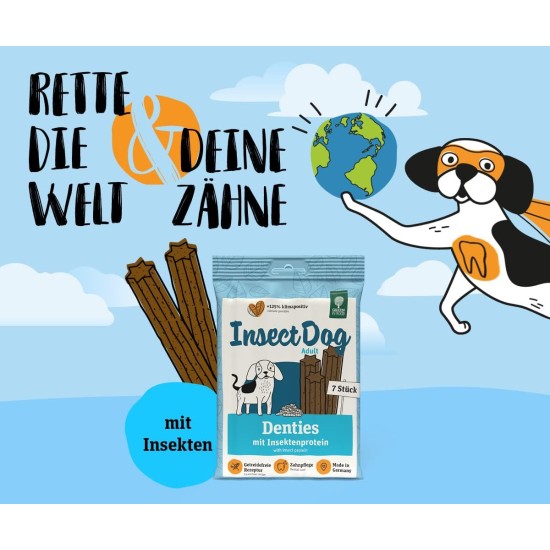 Green Petfood VeggieDog Denties (13 x 180 g) | Adult | Premium Chew Snack for Dogs | Tapioca & Potato | Treat, Snack & Dental Care in One | Vegan | Grain-Free | Supplementary Food | Pack of 13 Green Petfood VeggieDog Denties (13 x 180 g) | Adult | Premium Chew Snack for Dogs | Tapioca & Potato | Treat, Snack & Dental Care in One | Vegan | Grain-Free | Supplementary Food | Pack of 13