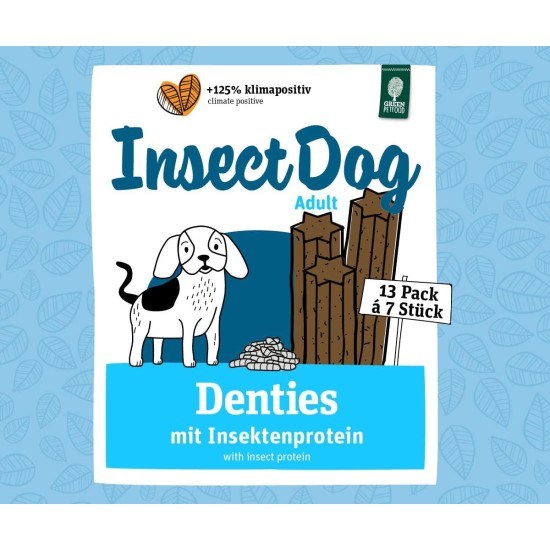 Green Petfood VeggieDog Denties (13 x 180 g) | Adult | Premium Chew Snack for Dogs | Tapioca & Potato | Treat, Snack & Dental Care in One | Vegan | Grain-Free | Supplementary Food | Pack of 13 Green Petfood VeggieDog Denties (13 x 180 g) | Adult | Premium Chew Snack for Dogs | Tapioca & Potato | Treat, Snack & Dental Care in One | Vegan | Grain-Free | Supplementary Food | Pack of 13