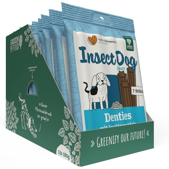 Green Petfood VeggieDog Denties (13 x 180 g) | Adult | Premium Chew Snack for Dogs | Tapioca & Potato | Treat, Snack & Dental Care in One | Vegan | Grain-Free | Supplementary Food | Pack of 13 Green Petfood VeggieDog Denties (13 x 180 g) | Adult | Premium Chew Snack for Dogs | Tapioca & Potato | Treat, Snack & Dental Care in One | Vegan | Grain-Free | Supplementary Food | Pack of 13