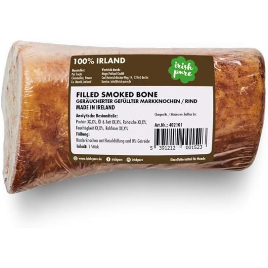 Irish Pure Filled Smoked Bone Premium Beef Chew Bone for Dogs Vitamins Premium Grain Free Sensitive Dog Bone from Ireland Irish Pure Filled Smoked Bone Premium Beef Chew Bone for Dogs Vitamins Premium Grain Free Sensitive Dog Bone from Ireland