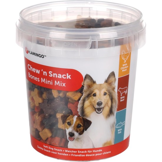 Kausnack-Mix mit Huhn, Rind und Fisch - 500g, Perfekt für Hunde, Ergänzungsfuttermittel, Glutenfrei Kausnack-Mix mit Huhn, Rind und Fisch - 500g, Perfekt für Hunde, Ergänzungsfuttermittel, Glutenfrei