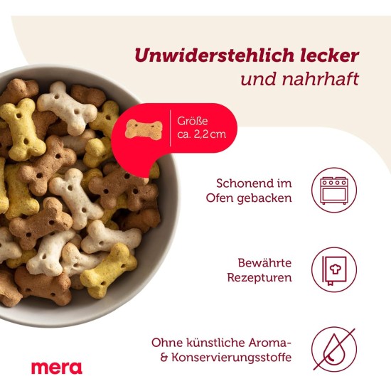 MERA Bakery Gourmet Happen (1kg), Hundeleckerli für Training oder als Snack, Leckereien für Hunde aus natürlichen Zutaten, schonend gebackene Hundekekse MERA Bakery Gourmet Happen (1kg), Hundeleckerli für Training oder als Snack, Leckereien für Hunde aus natürlichen Zutaten, schonend gebackene Hundekekse
