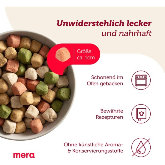 MERA Bakery Gourmet Happen (1kg), Hundeleckerli für Training oder als Snack, Leckereien für Hunde aus natürlichen Zutaten, schonend gebackene Hundekekse MERA Bakery Gourmet Happen (1kg), Hundeleckerli für Training oder als Snack, Leckereien für Hunde aus natürlichen Zutaten, schonend gebackene Hundekekse