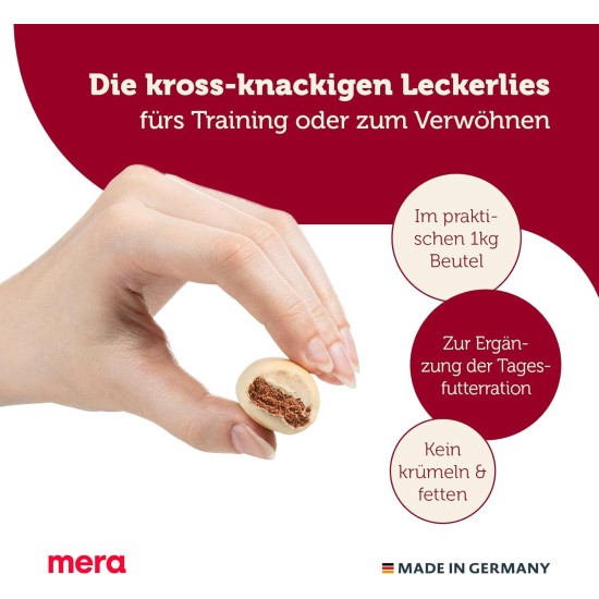 MERA Bakery Gourmet Happen (1kg), Hundeleckerli für Training oder als Snack, Leckereien für Hunde aus natürlichen Zutaten, schonend gebackene Hundekekse MERA Bakery Gourmet Happen (1kg), Hundeleckerli für Training oder als Snack, Leckereien für Hunde aus natürlichen Zutaten, schonend gebackene Hundekekse