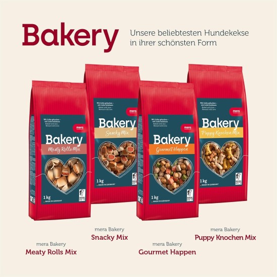 MERA Bakery Gourmet Happen (1kg), Hundeleckerli für Training oder als Snack, Leckereien für Hunde aus natürlichen Zutaten, schonend gebackene Hundekekse MERA Bakery Gourmet Happen (1kg), Hundeleckerli für Training oder als Snack, Leckereien für Hunde aus natürlichen Zutaten, schonend gebackene Hundekekse