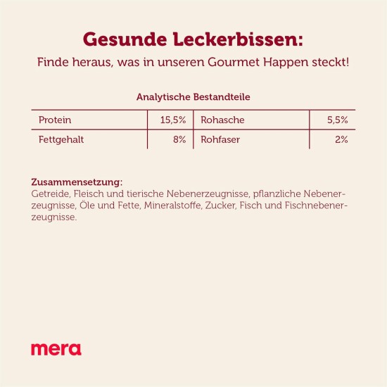 MERA Bakery Gourmet Happen (1kg), Hundeleckerli für Training oder als Snack, Leckereien für Hunde aus natürlichen Zutaten, schonend gebackene Hundekekse MERA Bakery Gourmet Happen (1kg), Hundeleckerli für Training oder als Snack, Leckereien für Hunde aus natürlichen Zutaten, schonend gebackene Hundekekse