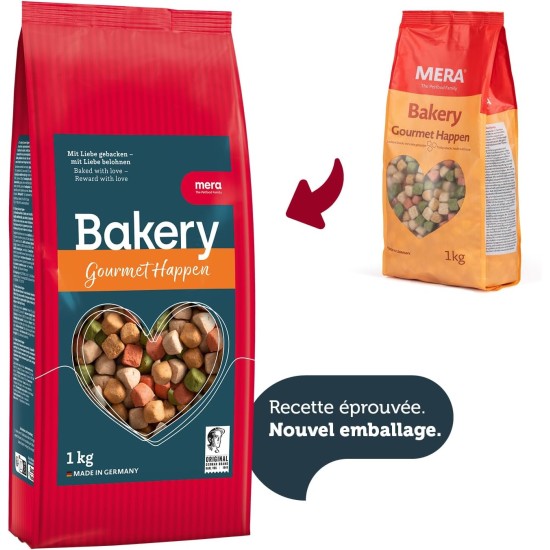 MERA Bakery Gourmet Happen (1kg), Hundeleckerli für Training oder als Snack, Leckereien für Hunde aus natürlichen Zutaten, schonend gebackene Hundekekse MERA Bakery Gourmet Happen (1kg), Hundeleckerli für Training oder als Snack, Leckereien für Hunde aus natürlichen Zutaten, schonend gebackene Hundekekse