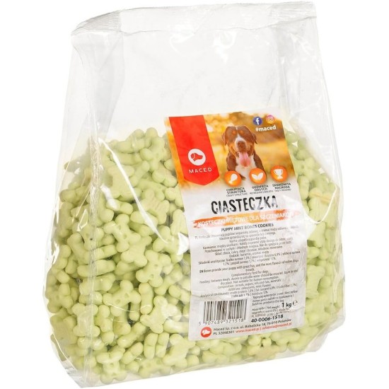 Maced Hundesnack Kekse Knochen Minze Fleisch 1 kg Maced Hundesnack Kekse Knochen Minze Fleisch 1 kg
