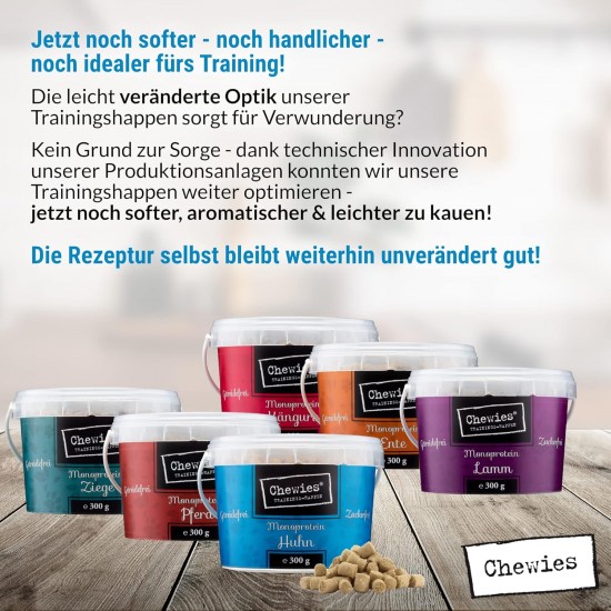 Monoprotein Chewies Training Morsels Treats Snacks for Dogs Grain Free Sugar Free Round for Dog Training in 6 Hypoallergenic Varieties Horse Duck Kangaroo Chicken Lamb Goat Monoprotein Chewies Training Morsels Treats Snacks for Dogs Grain Free Sugar Free Round for Dog Training in 6 Hypoallergenic Varieties Horse Duck Kangaroo Chicken Lamb Goat