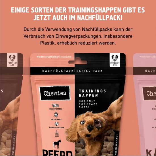 Monoprotein Chewies Training Morsels Treats Snacks for Dogs Grain Free Sugar Free Round for Dog Training in 6 Hypoallergenic Varieties Horse Duck Kangaroo Chicken Lamb Goat Monoprotein Chewies Training Morsels Treats Snacks for Dogs Grain Free Sugar Free Round for Dog Training in 6 Hypoallergenic Varieties Horse Duck Kangaroo Chicken Lamb Goat