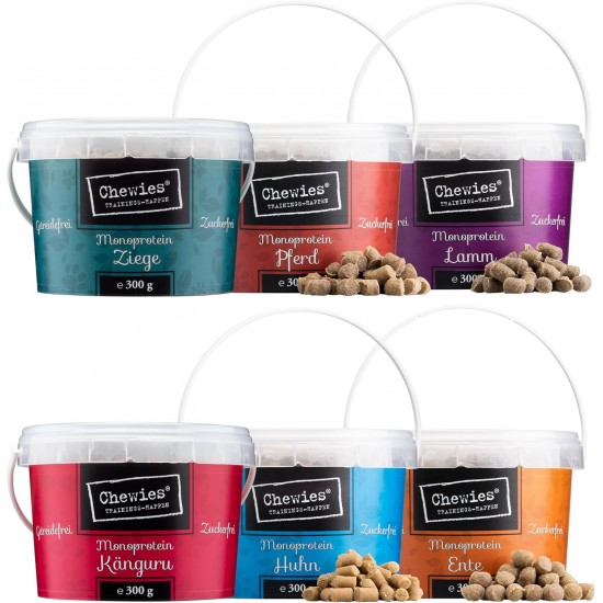 Monoprotein Chewies Training Morsels Treats Snacks for Dogs Grain Free Sugar Free Round for Dog Training in 6 Hypoallergenic Varieties Horse Duck Kangaroo Chicken Lamb Goat Monoprotein Chewies Training Morsels Treats Snacks for Dogs Grain Free Sugar Free Round for Dog Training in 6 Hypoallergenic Varieties Horse Duck Kangaroo Chicken Lamb Goat