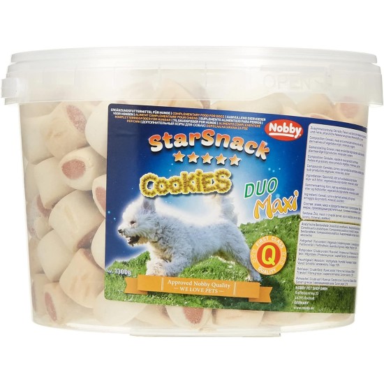 Nobby STARSNACK Cookies Duo Maxi, 1 Eimer (1 x 1,3 kg) Nobby STARSNACK Cookies Duo Maxi, 1 Eimer (1 x 1,3 kg)