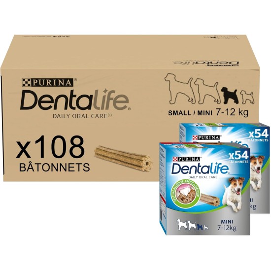 PURINA DENTALIFE Mini Treats for Small Dogs 108 Chew Sticks Grain Maxi Pack 2 x 882 g Oral Hygiene PURINA DENTALIFE Mini Treats for Small Dogs 108 Chew Sticks Grain Maxi Pack 2 x 882 g Oral Hygiene