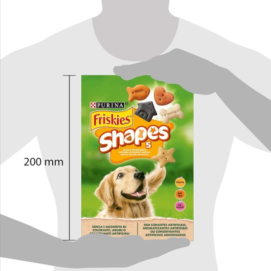 PURINA FRISKIES Shapes Snack für Hunde Erwachsene Kekse mit Zusatz von Vitaminen 8 Packungen à 400 g PURINA FRISKIES Shapes Snack für Hunde Erwachsene Kekse mit Zusatz von Vitaminen 8 Packungen à 400 g