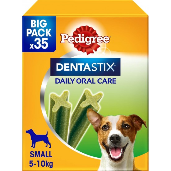Pedigree Dentastix Fresh 140 Snack for Oral Hygiene (Small Dog 5-10 kg) 550 g 35 Pieces - 4 Packs of 35 (140 Total) Pedigree Dentastix Fresh 140 Snack for Oral Hygiene (Small Dog 5-10 kg) 550 g 35 Pieces - 4 Packs of 35 (140 Total)
