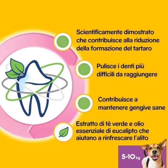 Pedigree Dentastix Fresh 140 Snack for Oral Hygiene (Small Dog 5-10 kg) 550 g 35 Pieces - 4 Packs of 35 (140 Total) Pedigree Dentastix Fresh 140 Snack for Oral Hygiene (Small Dog 5-10 kg) 550 g 35 Pieces - 4 Packs of 35 (140 Total)