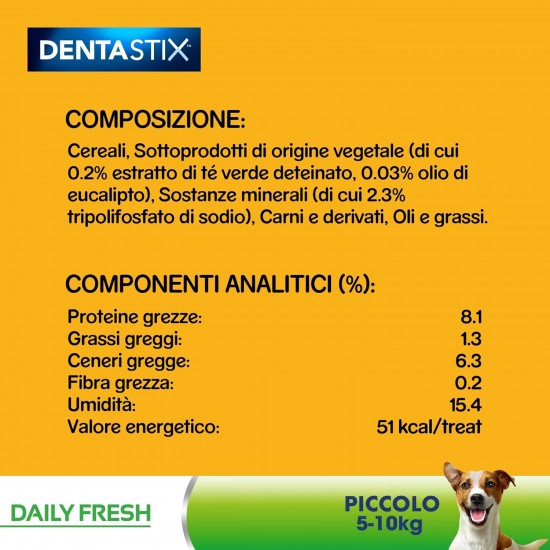 Pedigree Dentastix Fresh 140 Snack for Oral Hygiene (Small Dog 5-10 kg) 550 g 35 Pieces - 4 Packs of 35 (140 Total) Pedigree Dentastix Fresh 140 Snack for Oral Hygiene (Small Dog 5-10 kg) 550 g 35 Pieces - 4 Packs of 35 (140 Total)