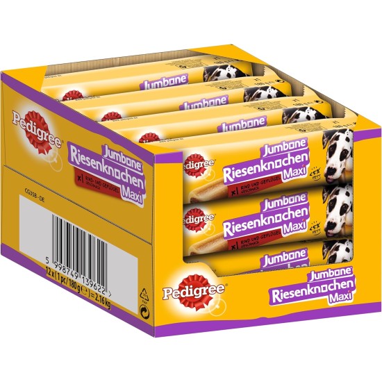 Pedigree Dog Treats, Giant Bone for Small, Medium or Large Dogs, Various Flavours. Pedigree Dog Treats, Giant Bone for Small, Medium or Large Dogs, Various Flavours.