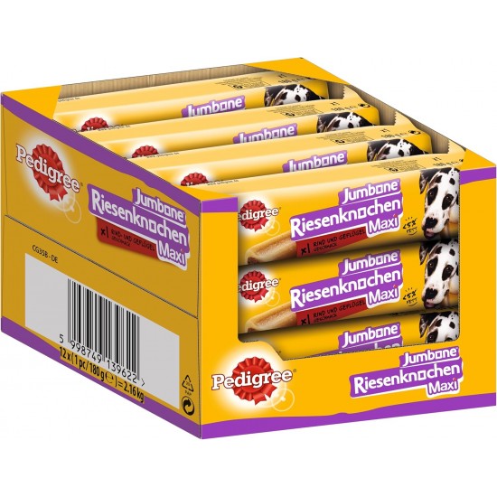 Pedigree Dog Treats, Giant Bone for Small, Medium or Large Dogs, Various Flavours. Pedigree Dog Treats, Giant Bone for Small, Medium or Large Dogs, Various Flavours.