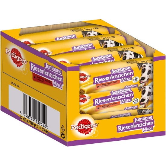 Pedigree Dog Treats, Giant Bone for Small, Medium or Large Dogs, Various Flavours. Pedigree Dog Treats, Giant Bone for Small, Medium or Large Dogs, Various Flavours.