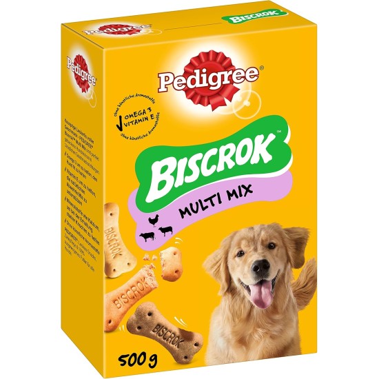 Pedigree Hundesnacks Biscrok Multi Mix, 6er Pack, 6x500g – Knusprige Leckerlis als Hundekeks in 3 Geschmacksrichtungen, ideal für das Training oder für zwischendurch Pedigree Hundesnacks Biscrok Multi Mix, 6er Pack, 6x500g – Knusprige Leckerlis als Hundekeks in 3 Geschmacksrichtungen, ideal für das Training oder für zwischendurch