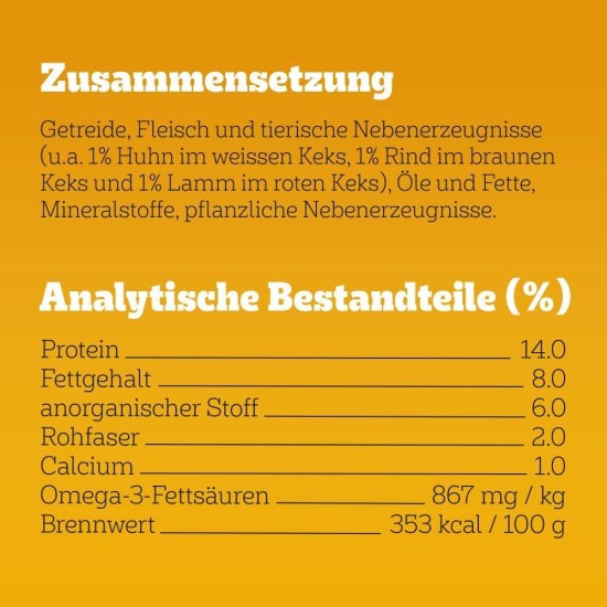 Pedigree Hundesnacks Biscrok Multi Mix, 6er Pack, 6x500g – Knusprige Leckerlis als Hundekeks in 3 Geschmacksrichtungen, ideal für das Training oder für zwischendurch Pedigree Hundesnacks Biscrok Multi Mix, 6er Pack, 6x500g – Knusprige Leckerlis als Hundekeks in 3 Geschmacksrichtungen, ideal für das Training oder für zwischendurch