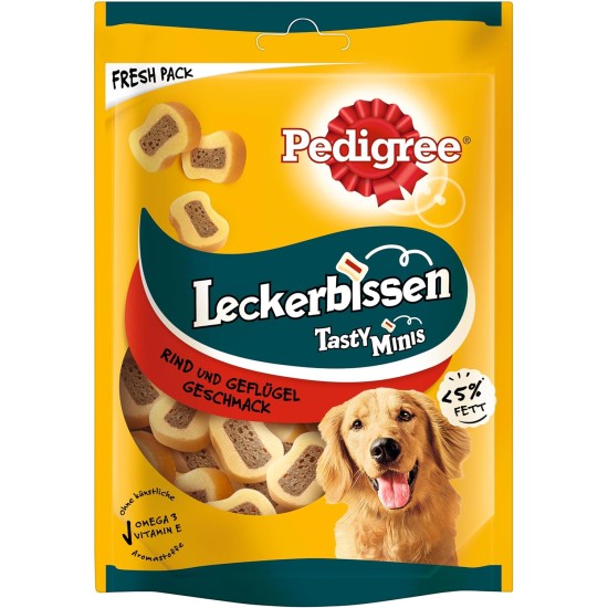Pedigree Hundesnacks Leckerbissen Mini–Happen, 6er Pack, 6x140g – Hundekekse mit Rind– und Käsegeschmack, ideal für das Training oder für zwischendurch Pedigree Hundesnacks Leckerbissen Mini–Happen, 6er Pack, 6x140g – Hundekekse mit Rind– und Käsegeschmack, ideal für das Training oder für zwischendurch