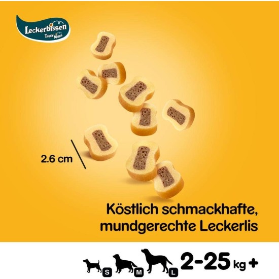 Pedigree Hundesnacks Leckerbissen Mini–Happen, 6er Pack, 6x140g – Hundekekse mit Rind– und Käsegeschmack, ideal für das Training oder für zwischendurch Pedigree Hundesnacks Leckerbissen Mini–Happen, 6er Pack, 6x140g – Hundekekse mit Rind– und Käsegeschmack, ideal für das Training oder für zwischendurch