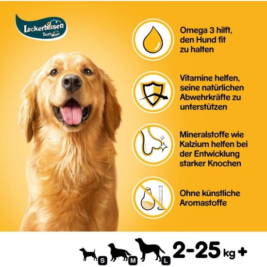 Pedigree Hundesnacks Leckerbissen Mini–Happen, 6er Pack, 6x140g – Hundekekse mit Rind– und Käsegeschmack, ideal für das Training oder für zwischendurch Pedigree Hundesnacks Leckerbissen Mini–Happen, 6er Pack, 6x140g – Hundekekse mit Rind– und Käsegeschmack, ideal für das Training oder für zwischendurch