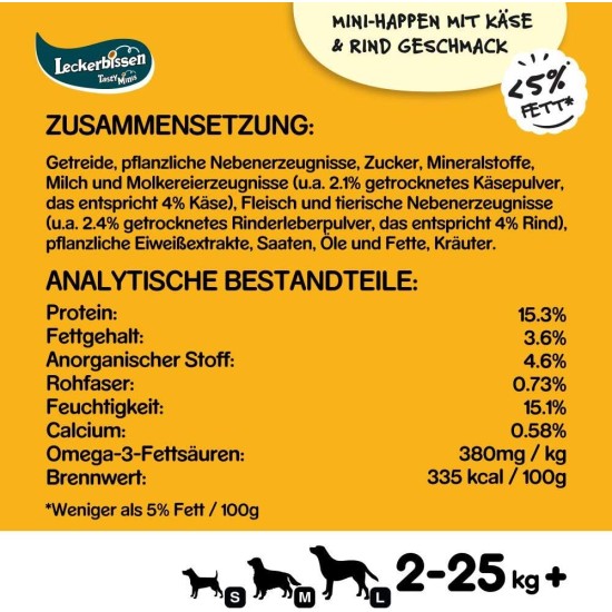 Pedigree Hundesnacks Leckerbissen Mini–Happen, 6er Pack, 6x140g – Hundekekse mit Rind– und Käsegeschmack, ideal für das Training oder für zwischendurch Pedigree Hundesnacks Leckerbissen Mini–Happen, 6er Pack, 6x140g – Hundekekse mit Rind– und Käsegeschmack, ideal für das Training oder für zwischendurch