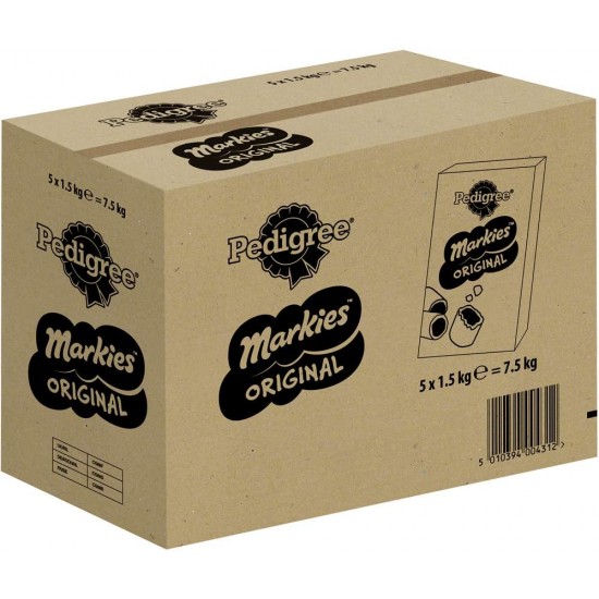 Pedigree Markies Trios - Crunchy dog biscuit with 3 different fillings - Chicken, Lamb & Bone Marrow - 12 x 500g Pedigree Markies Trios - Crunchy dog biscuit with 3 different fillings - Chicken, Lamb & Bone Marrow - 12 x 500g