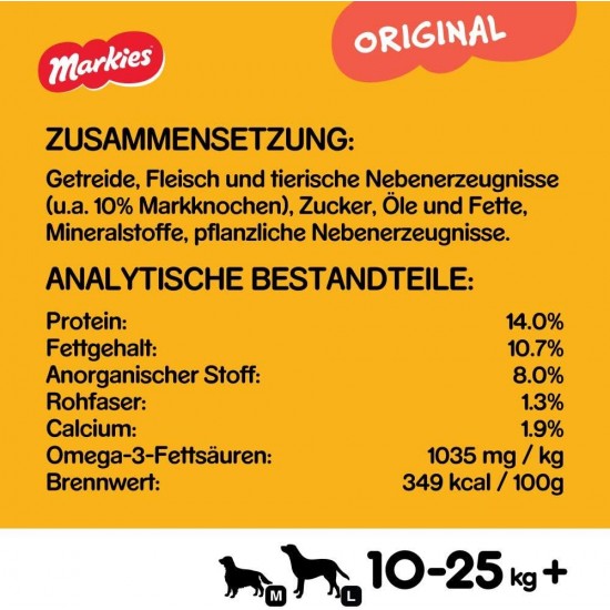 Pedigree Markies Trios - Crunchy dog biscuit with 3 different fillings - Chicken, Lamb & Bone Marrow - 12 x 500g Pedigree Markies Trios - Crunchy dog biscuit with 3 different fillings - Chicken, Lamb & Bone Marrow - 12 x 500g