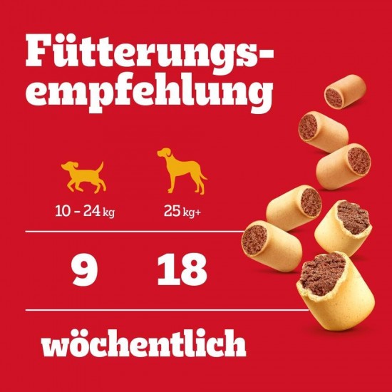 Pedigree Markies Trios - Crunchy dog biscuit with 3 different fillings - Chicken, Lamb & Bone Marrow - 12 x 500g Pedigree Markies Trios - Crunchy dog biscuit with 3 different fillings - Chicken, Lamb & Bone Marrow - 12 x 500g