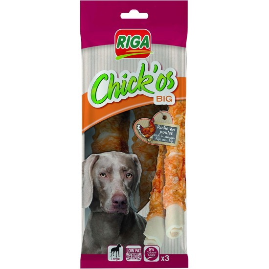 RIGA Chick'os Big Friandises pour chien - Sachet 160 g - Par 3 RIGA Chick'os Big Friandises pour chien - Sachet 160 g - Par 3