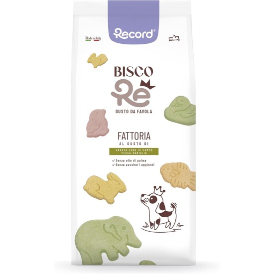 Record - BiscoRe Kekse für Bauernhofhunde. Snack für gebackene Hunde, ohne Konservierungsstoffe oder Palmöl, leicht und verdaulich für einen gesunden und leckeren Snack | 1 kg, gemischte