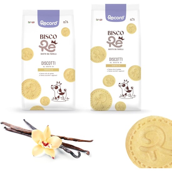 Record - BiscoRe Kekse für knusprige und natürliche Hunde. Snacks für gebackene Hunde, ohne Konservierungsstoffe oder Palmöl, leicht und verdaulich für einen gesunden und leckeren Snack | 1kg, Vanille Record - BiscoRe Kekse für knusprige und natürliche Hunde. Snacks für gebackene Hunde, ohne Konservierungsstoffe oder Palmöl, leicht und verdaulich für einen gesunden und leckeren Snack | 1kg, Vanille