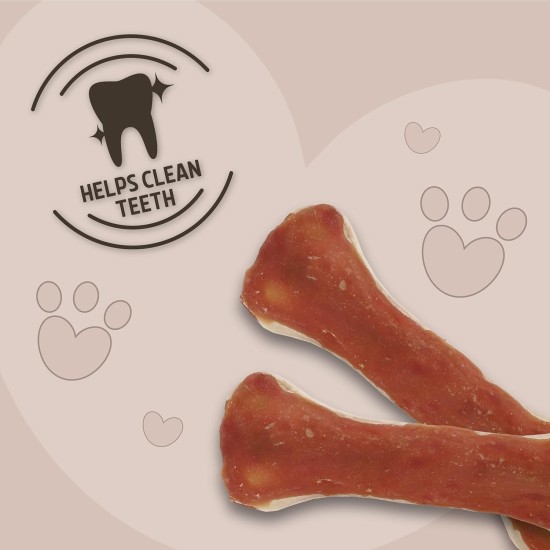 Rosewood Beef Skin Chew Bone with Duck Flavour for Small Dogs - Grain-Free and Gluten-Free Dental Care Snacks, No Artificial Additives, 80 g Rosewood Beef Skin Chew Bone with Duck Flavour for Small Dogs - Grain-Free and Gluten-Free Dental Care Snacks, No Artificial Additives, 80 g