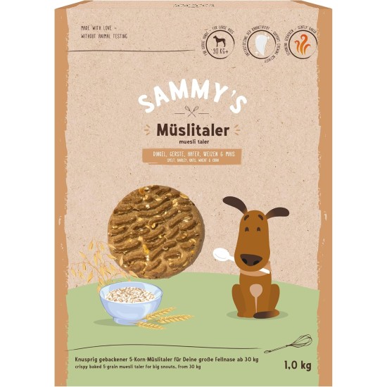 Sammy's Herb Bones, Gently Baked Dog Snacks, Herb Bones with Fine Lamb, 1 kg Sammy's Herb Bones, Gently Baked Dog Snacks, Herb Bones with Fine Lamb, 1 kg