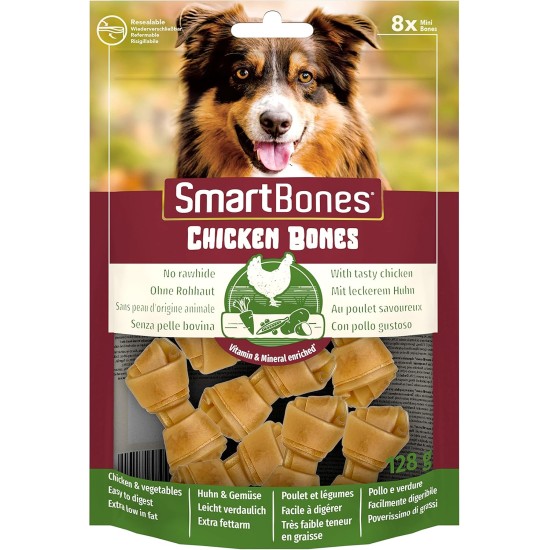 SmartBones Chew Bone Large - Chew Snack with Chicken for Large Dogs, Bones with Soft Texture, No Raw Skin, 1 Piece SmartBones Chew Bone Large - Chew Snack with Chicken for Large Dogs, Bones with Soft Texture, No Raw Skin, 1 Piece