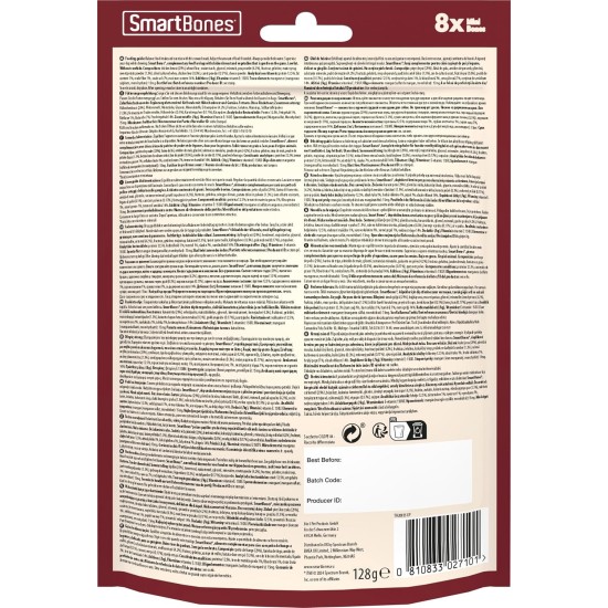 SmartBones Chew Bone Large - Chew Snack with Chicken for Large Dogs, Bones with Soft Texture, No Raw Skin, 1 Piece SmartBones Chew Bone Large - Chew Snack with Chicken for Large Dogs, Bones with Soft Texture, No Raw Skin, 1 Piece
