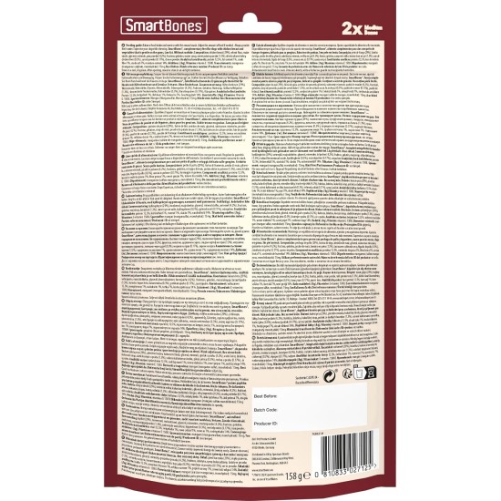 SmartBones Chew Bone Large - Chew Snack with Chicken for Large Dogs, Bones with Soft Texture, No Raw Skin, 1 Piece SmartBones Chew Bone Large - Chew Snack with Chicken for Large Dogs, Bones with Soft Texture, No Raw Skin, 1 Piece