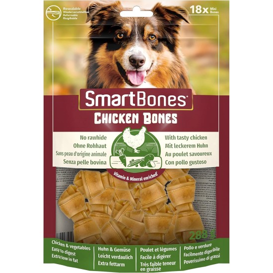 SmartBones Chew Bone Large - Chew Snack with Chicken for Large Dogs, Bones with Soft Texture, No Raw Skin, 1 Piece SmartBones Chew Bone Large - Chew Snack with Chicken for Large Dogs, Bones with Soft Texture, No Raw Skin, 1 Piece