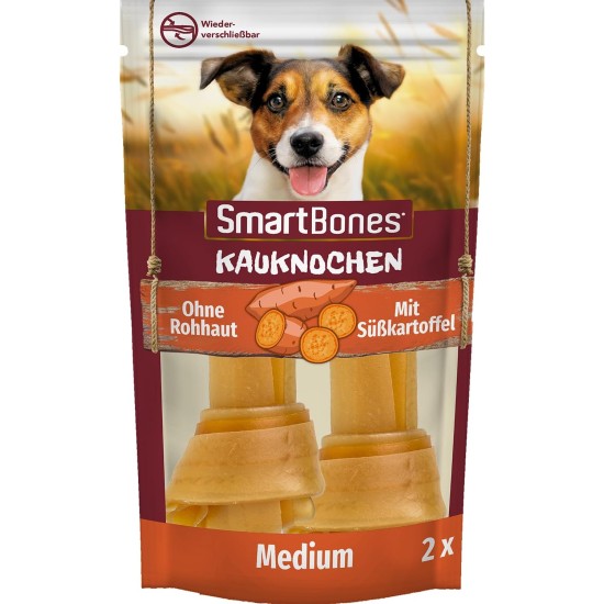 SmartBones Chew Bone Mini - Chew Snack with Sweet Potato for Small Dogs, Soft Texture Bone, No Rawhide - Pack of 8 SmartBones Chew Bone Mini - Chew Snack with Sweet Potato for Small Dogs, Soft Texture Bone, No Rawhide - Pack of 8